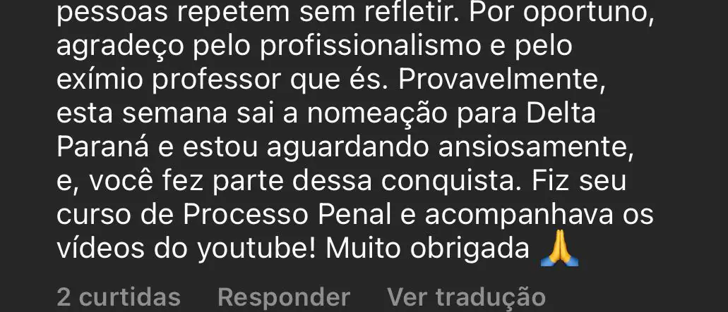 Depoimento: nomeação para Delta Paraná